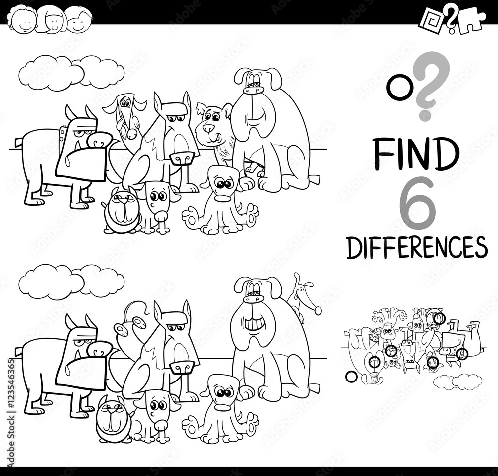 Obraz premium differences game coloring page