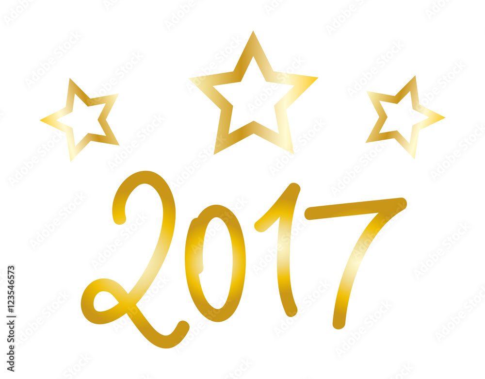 Neujahr, Silvester, Frohes neues Jahr,Neues Jahr 2017 mit goldenen Sternen, Jahreswechsel Neujahr, Silvester, Frohes neues Jahr,Neues Jahr 2017 mit goldenen Sternen, Jahreswechsel