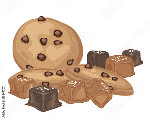 salted caramel and cookies
