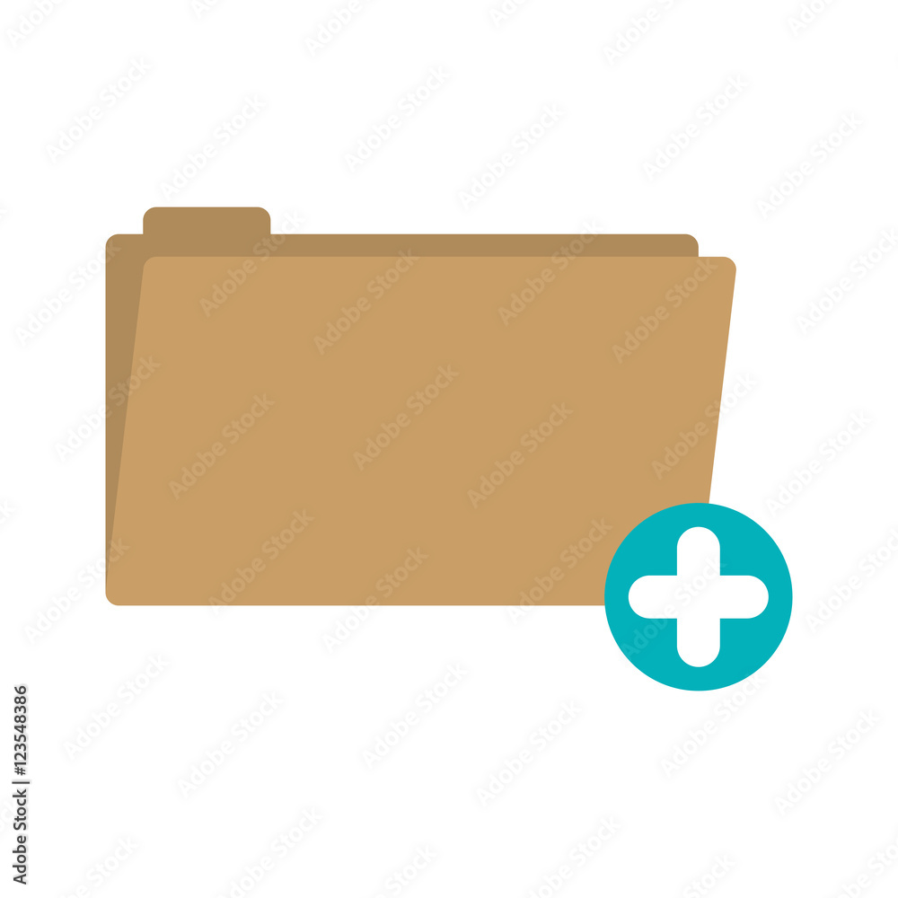 folder with symbol add more vector illustration folder with symbol add more vector illustration