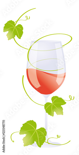 Verre de rosé dansant