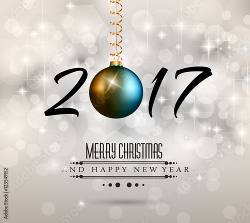 2017 Happy New Year Background for your Seasonal Flyers