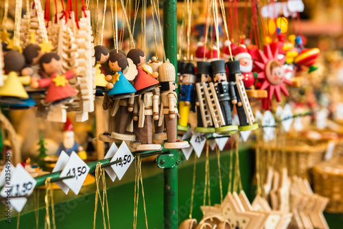 Wooden toys at Christmas Market in Nuremberg, Germany