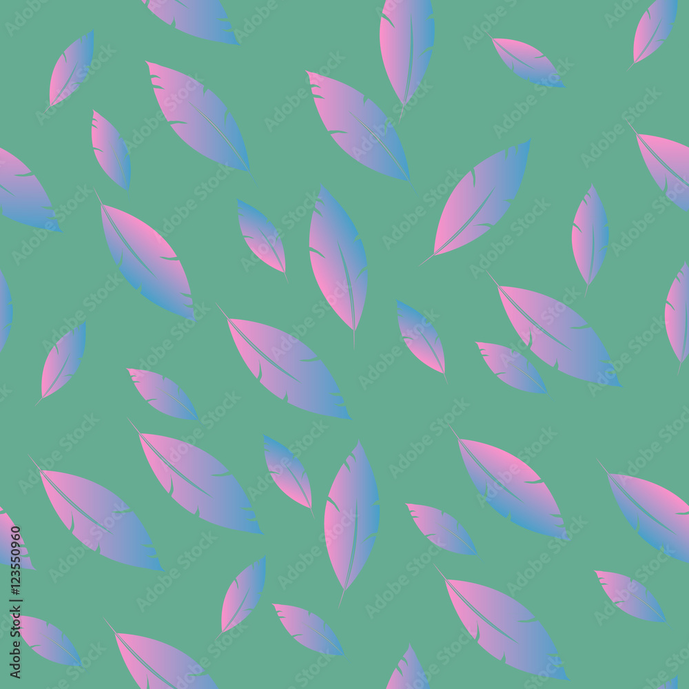 Feathers pattern for fashion design (hippie, boho style). repeat Feathers pattern for fashion design (hippie, boho style). repeat