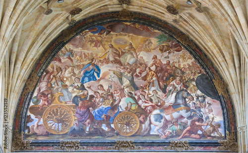 Fresco in the Convento de San Esteban in Salamanca  Spain