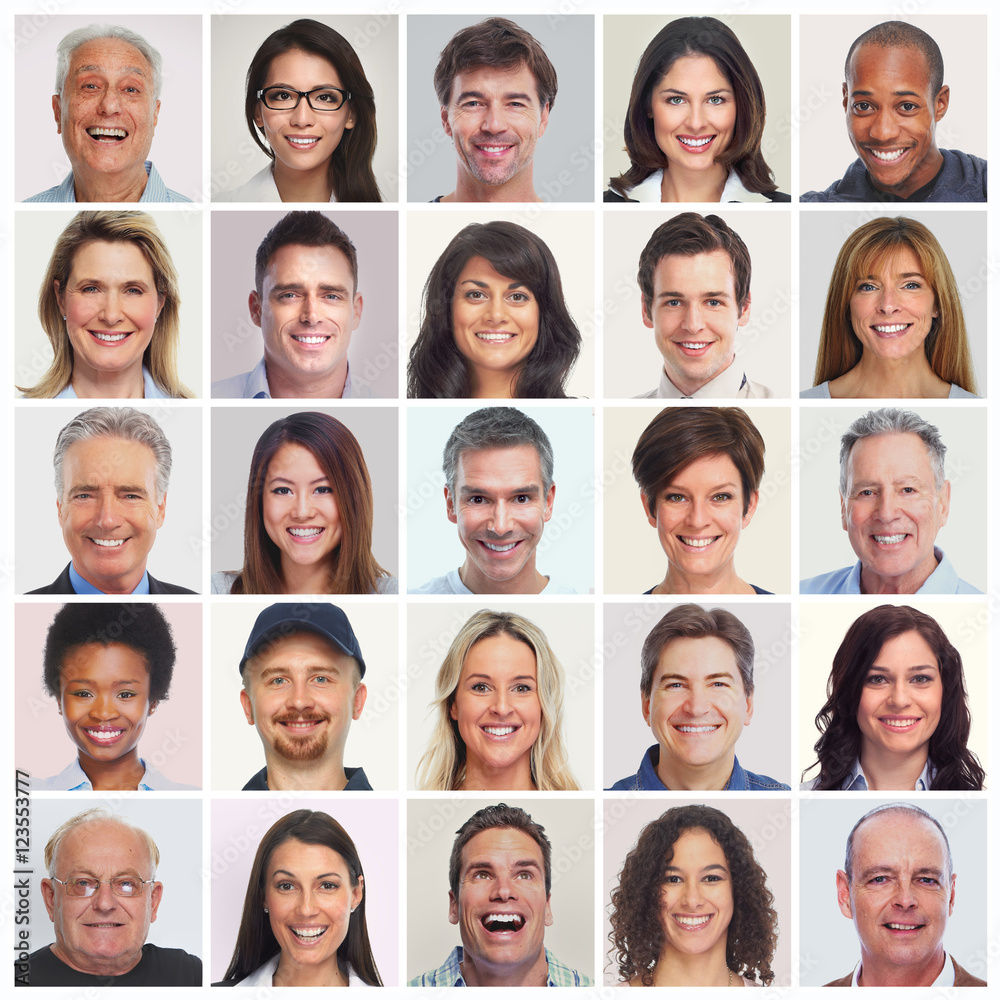 Set of faces and smiles. Set of faces and smiles.