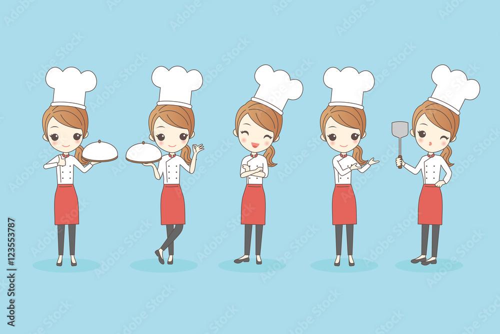 Cartoon woman chef Cartoon woman chef
