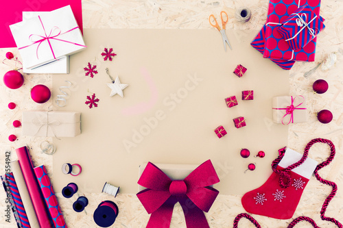 Pink christmas accessories