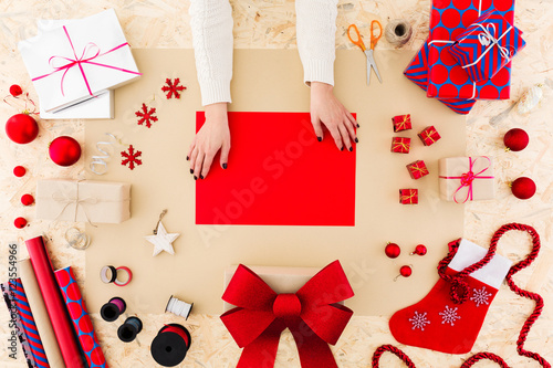 Wrapping christmas gifts