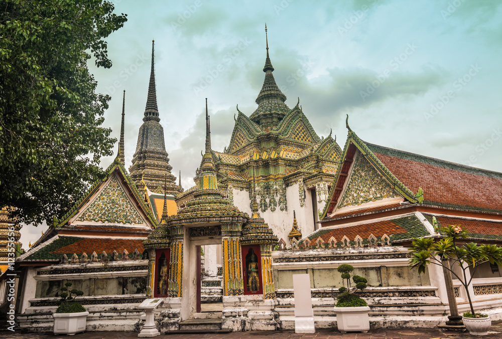 Wat Pho temple, beautiful detail ,Bangkok, Thailand.