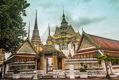 Wat Pho temple  beautiful detail  Bangkok  Thailand.