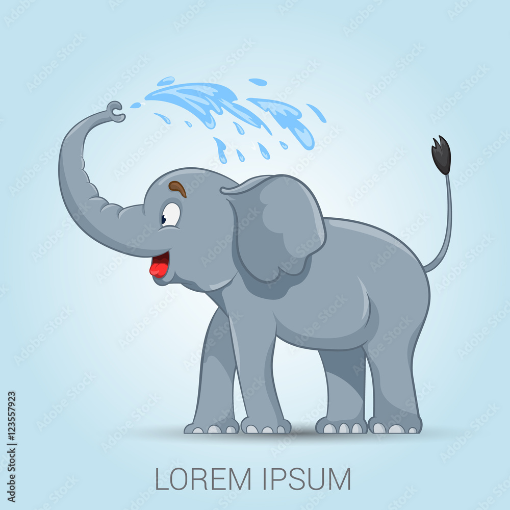 cute elephant, who pours water itself cute elephant, who pours water itself