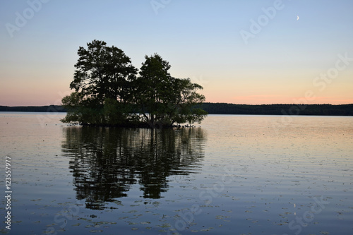 Beautiful little island in lake mälaren in the old town of Sigtuna, Sweden (background, wallpaper)
