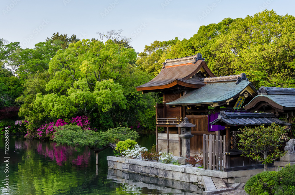 Shrine and garden, Kyoto Japan Shrine and garden, Kyoto Japan