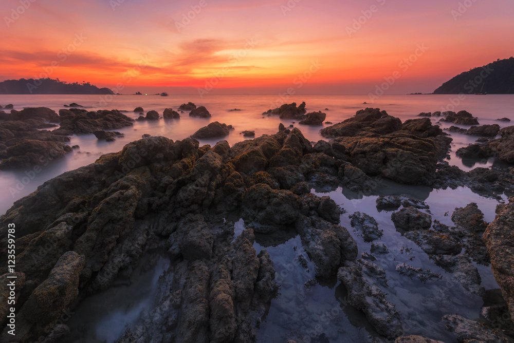Thailand travel Koh Payam Popular tourist Beautiful Sunset stone Thailand travel Koh Payam Popular tourist Beautiful Sunset stone