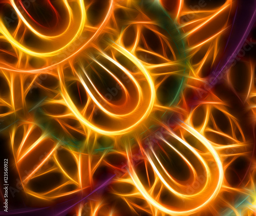 Abstract fractal spiral computer generated image