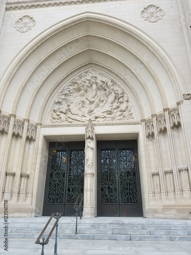 The National Cathedral portal in Washington DC, USA 