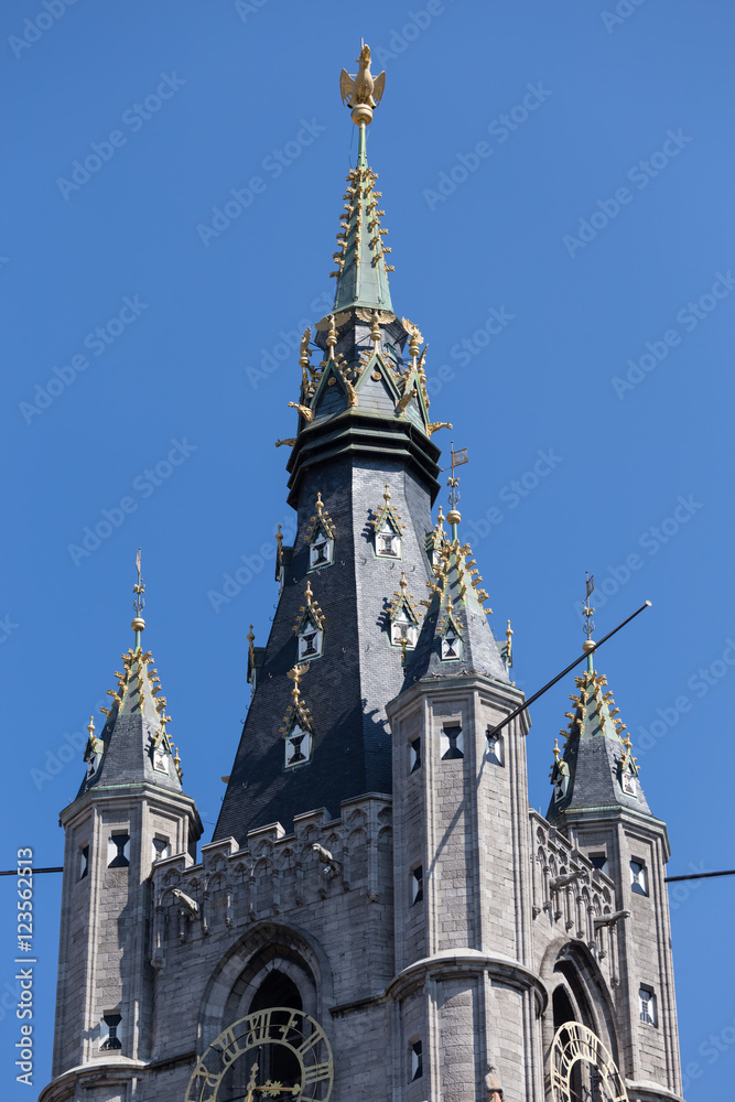 Obraz premium Bell Tower - watchtower - Ghent Belfort (Belfry)