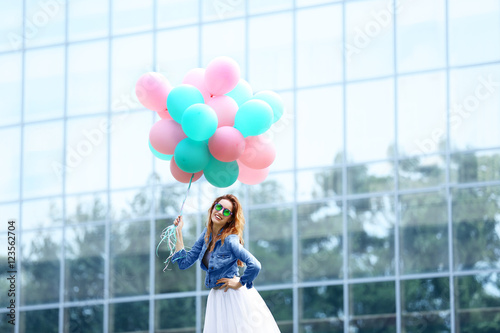 Beautiful young woman with ...