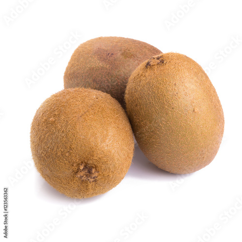 Kiwi fruit on white background