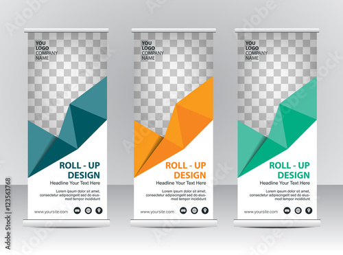 Roll up banner stand template design
