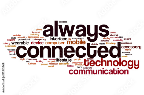 Always connected word cloud