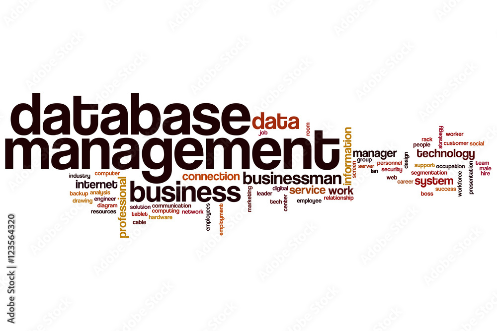 Database management word cloud