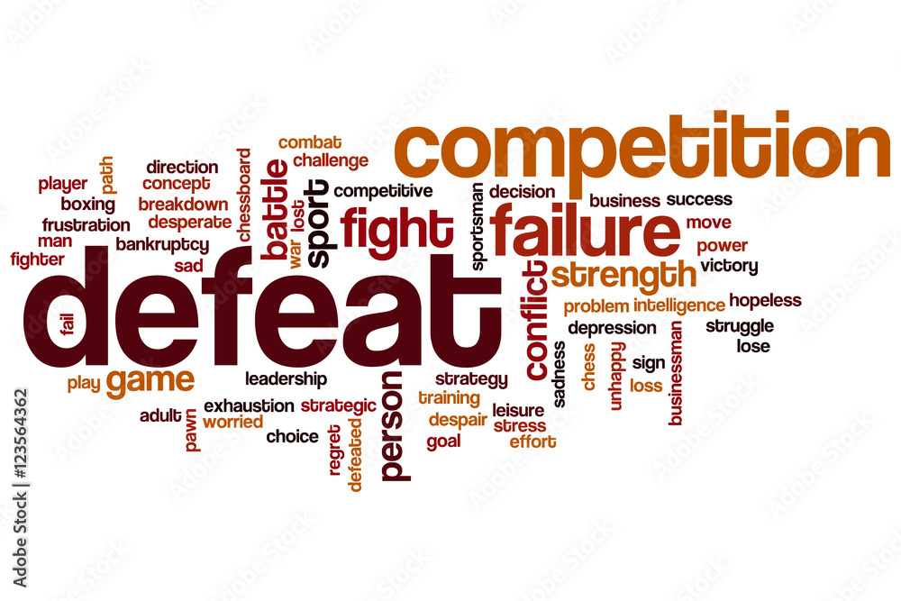 Defeat word cloud Defeat word cloud