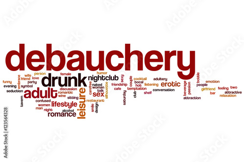 Debauchery word cloud