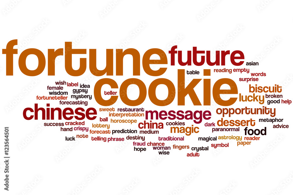 Obraz premium Fortune cookie word cloud