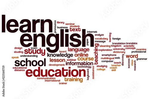 Obraz Learn english word cloud