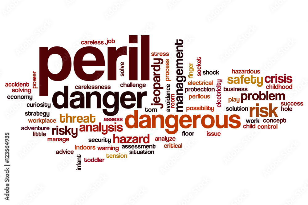 Fototapeta premium Peril word cloud