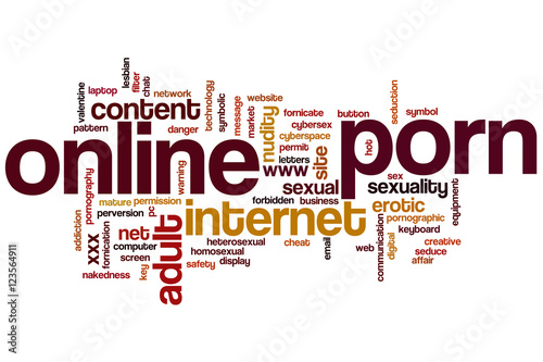Online porn word cloud photo