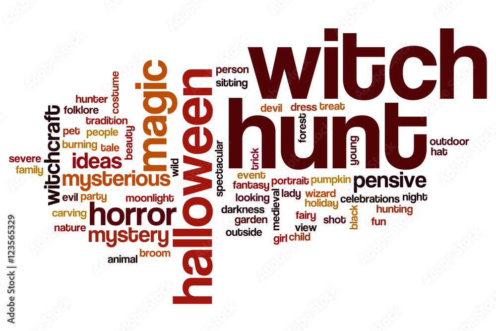 Witch hunt word cloud