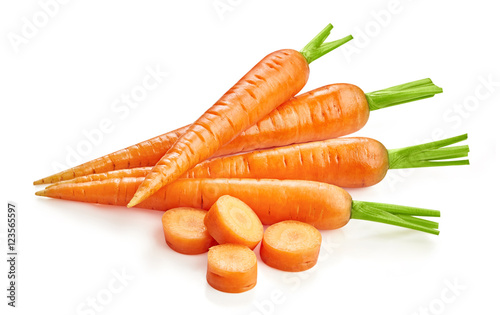 carrots isolated on white