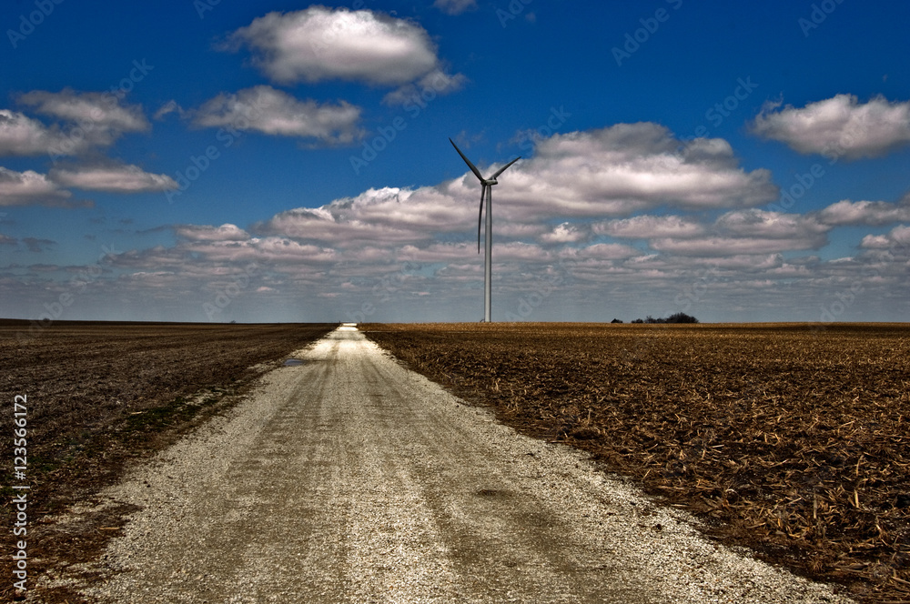 Long road to windmill