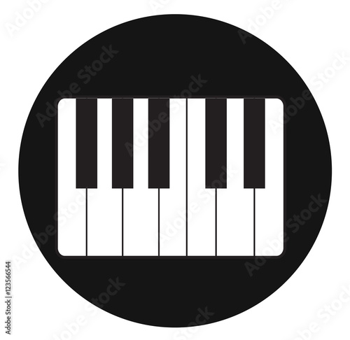 Pictograph of music keyboard