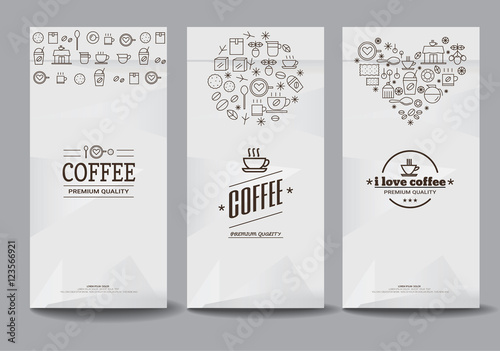 paper package design mock up template.cafe and restaurant packaging. coffee badge logo. vector template. modern style.