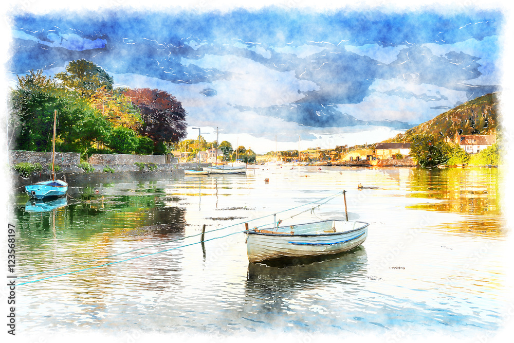 Boats at Millbrook in Cornwall