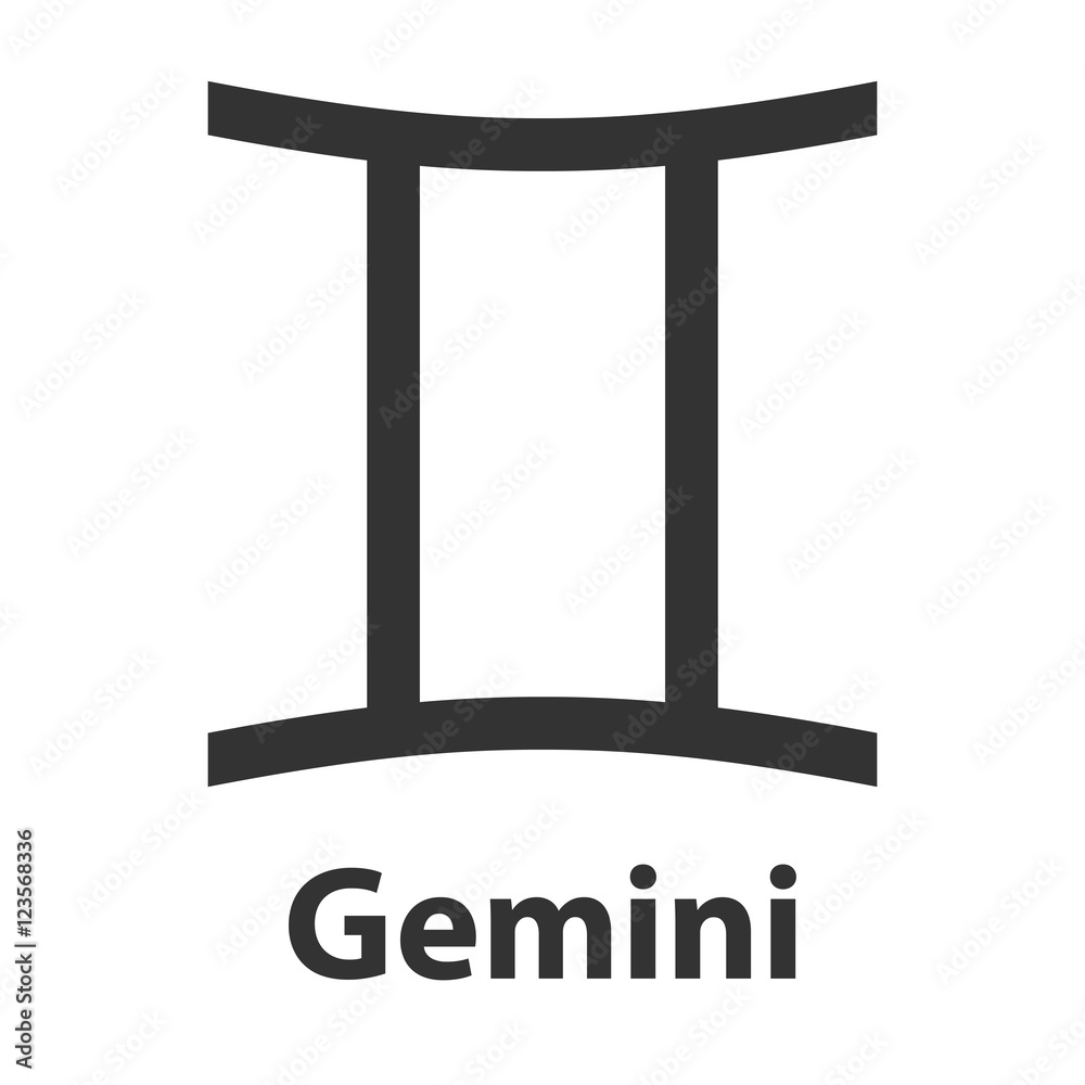 Gemini, twins zodiac sign. Vector Illustration, icon
