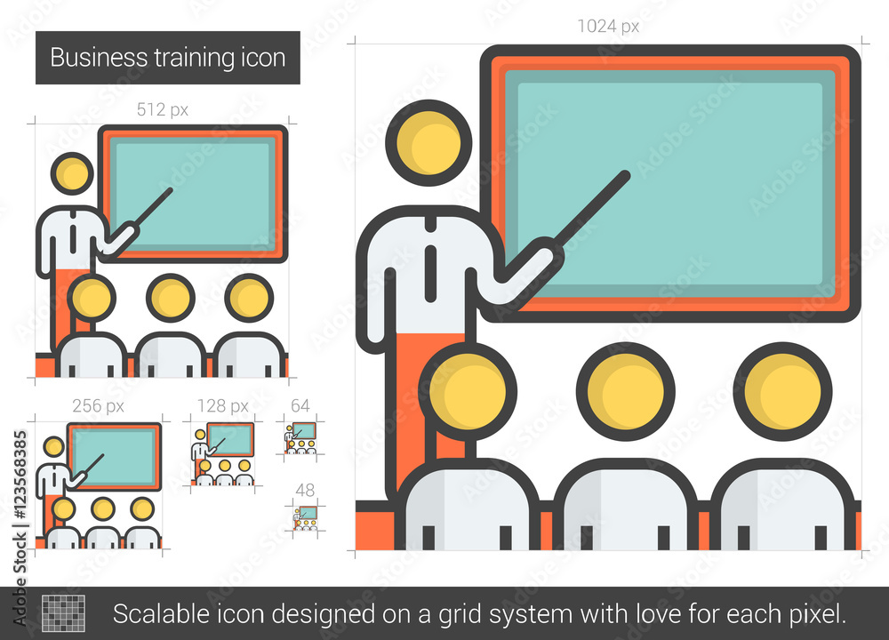 Business training line icon. Business training line icon.