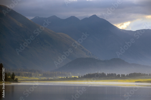 Yazevoe mountain lake in National park. Altai mountain. Kazakhst photo