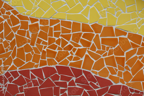 Trencadis mosaic of ceramic