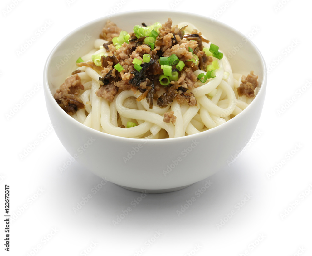 dan dan noodles, chinese sichuan cuisine, before mix dan dan noodles, chinese sichuan cuisine, before mix