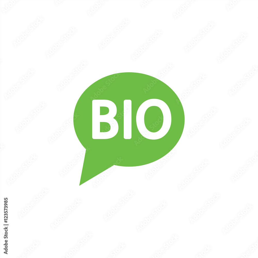 bio sign character emblem label word bubble dialog green simple bio sign character emblem label word bubble dialog green simple