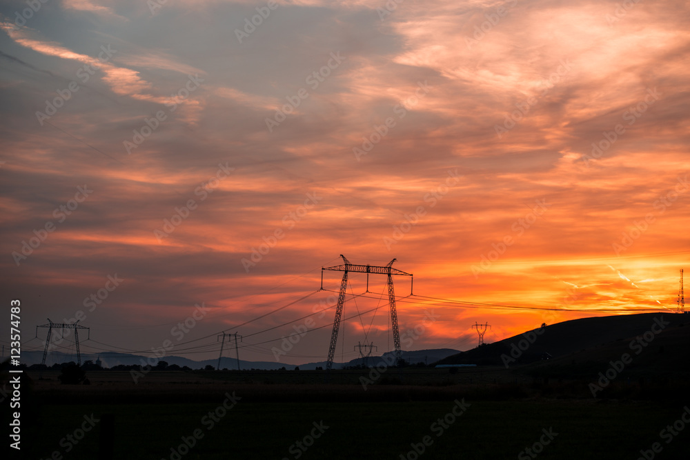 Obraz premium Amazing sunset landscape