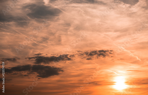 Amazing sunset and clouds,near Deva ,Romania