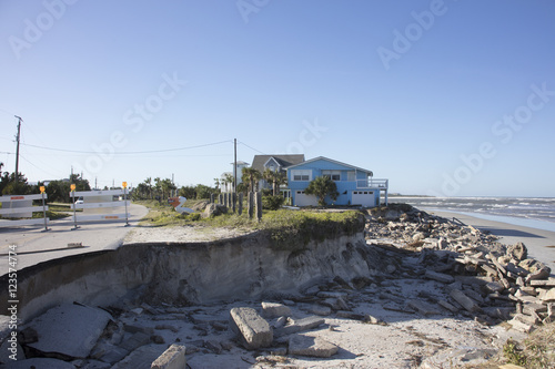 Old A1A highway Summer Haven and Matanzas Inlet area destroyed by Hurricane Matthew