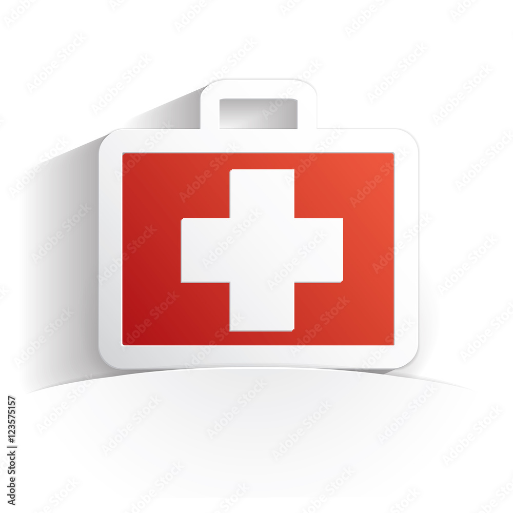 first aid kit icon paper first aid kit icon paper