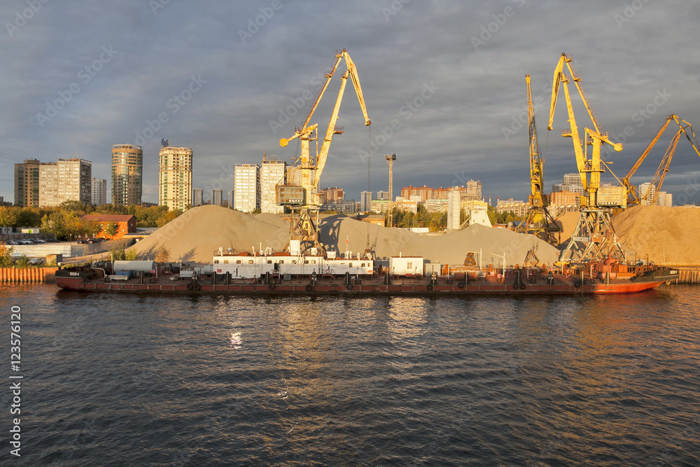 View of the Khimki reservoir and North River Terminal (Northern Administrative Okrug)